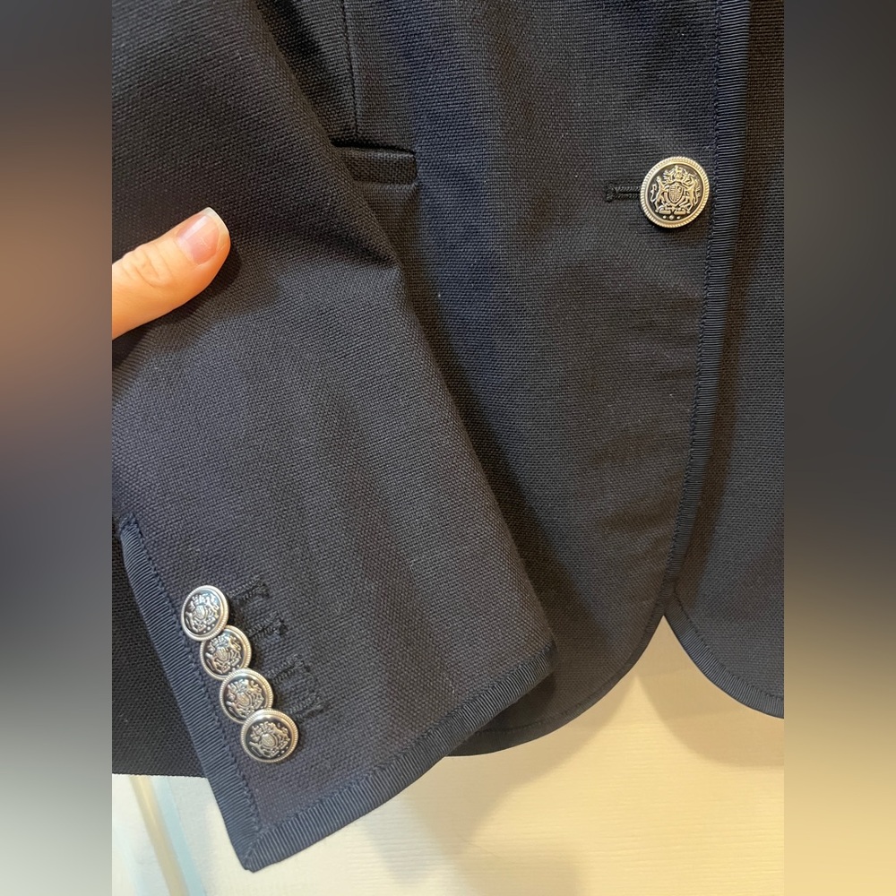 Veronica Beard Navy Dickey Blazer w/ Dickey - Picture 4 of 8